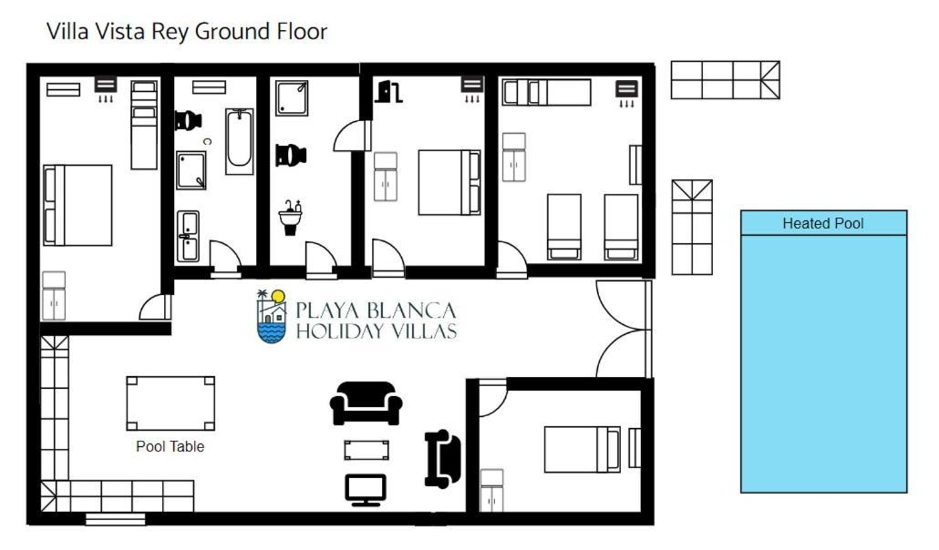 Villa Vista Rey - 6 Bedroom - Heated Pool - Amazing Views - Pool Table - Vista Lobos - Playa Blanca Eksteriør bilde